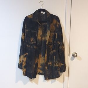 Black and Tan Tye Dye Women's Jacket size medium